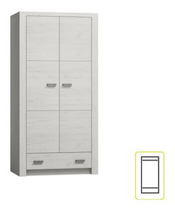 Šatní skříň Inneas 01 (jasan bílý)