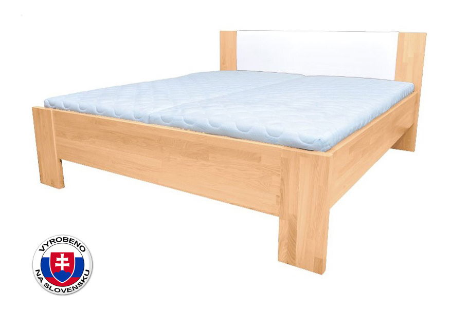 Manželská postel 160 cm Nicky čalouněný čelo (masiv)