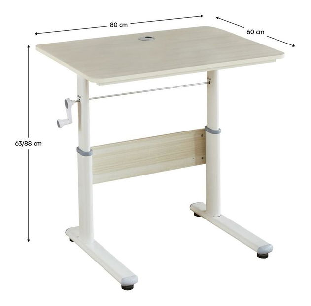 PC stolek Kasio (dub + bílá)