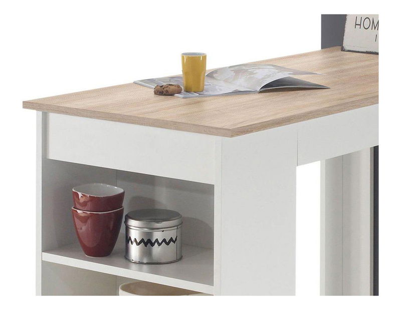 Barový stolek Matioso 1 (dub sonoma + bílá) *bazar