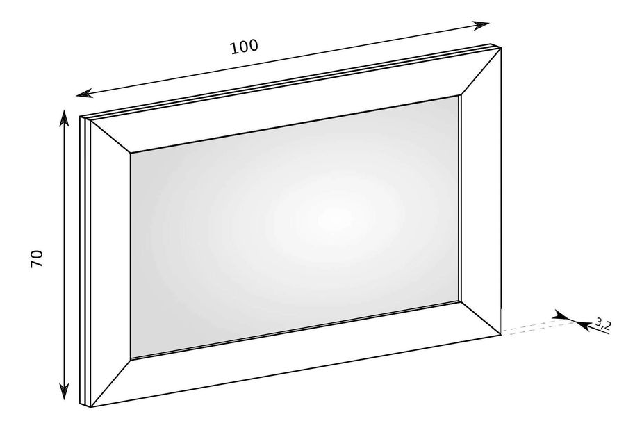Zrcadlo Titanus 18 (dub lefkas) *bazar