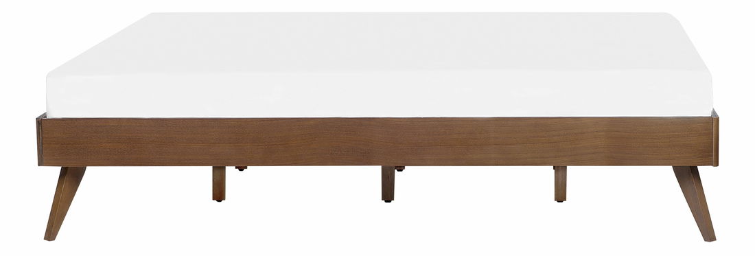 Manželská postel 180 cm BERRY (s roštem) (tmavé dřevo) *výprodej