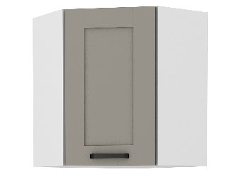 Horní rohová kuchyňská skříňka Lucid 58 x 58 GN 72 1F (claygrey + bílá)