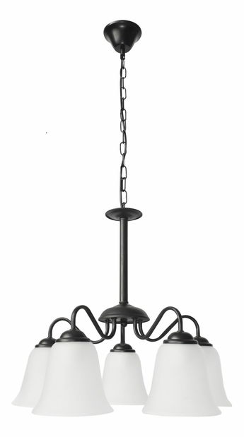 Závěsné svítidlo Fabiola 7258 (matná černá + opálové sklo)