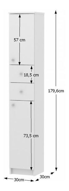 Koupelnová skříňka Tarika Si13 bílá