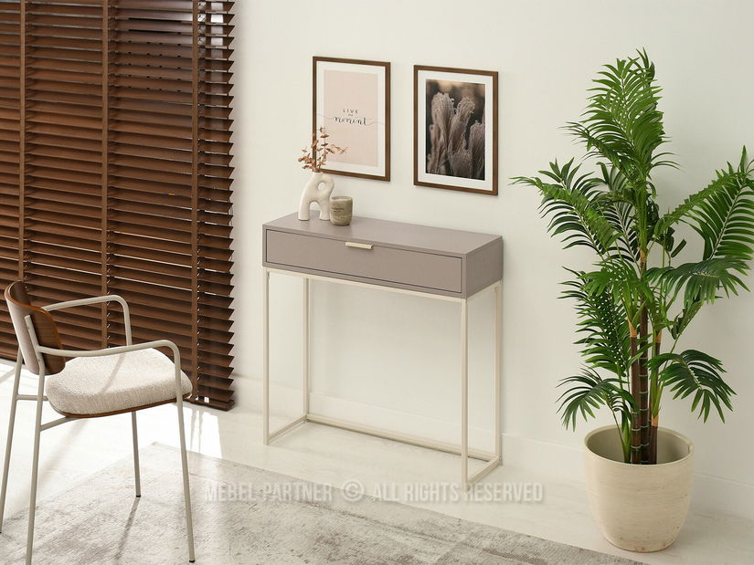 Konzolový stolek Norma M (béžová + krémová)