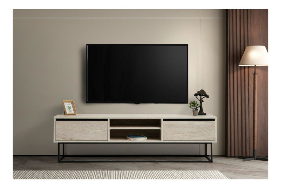 TV stolek/skříňka Elizei 180 (černý mramor)