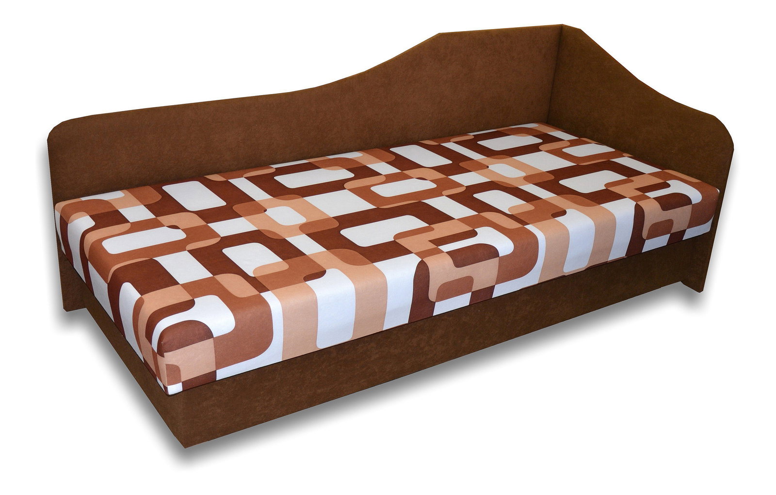 Jednolůžková postel (válenda) 80 cm Lady 87 (Hnědá 13 + Gusto 11) (P)