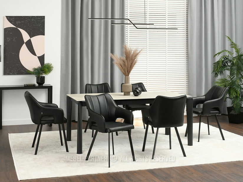 Židle Carl (černá + zlatá)