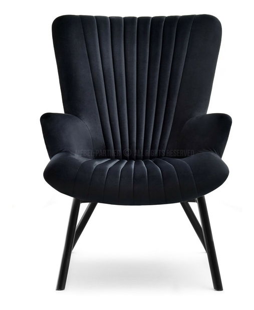 Designové křeslo Lanzaris (černá + zlatá)