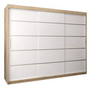 Šatní skříň 250 cm Verika 1 250 (dub artisan + bílá)