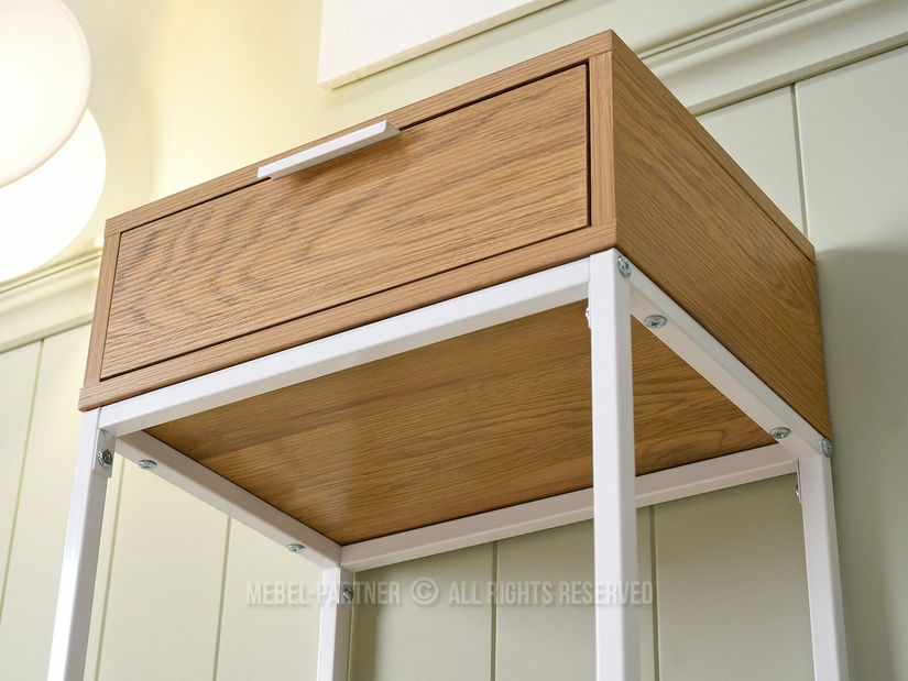 Konzolový stolek Norma S (dub + bílá)