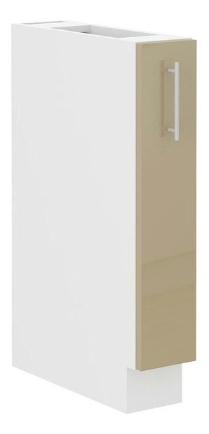 Dolní kuchyňská skříňka Lavera 15 D CARGO BB (korpus: bílá + fronta: lesk cappucino)