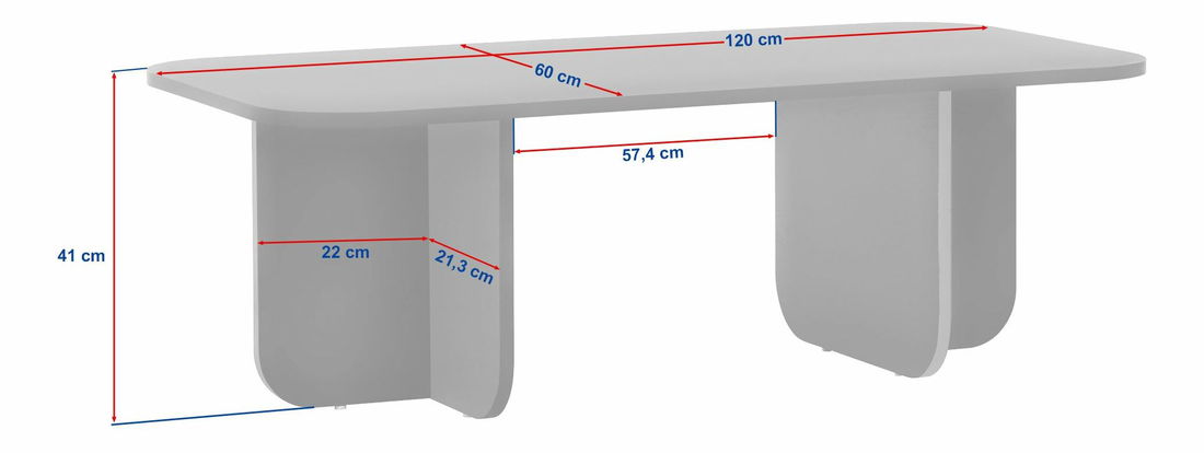 Konferenční stolek Akia (travertin)
