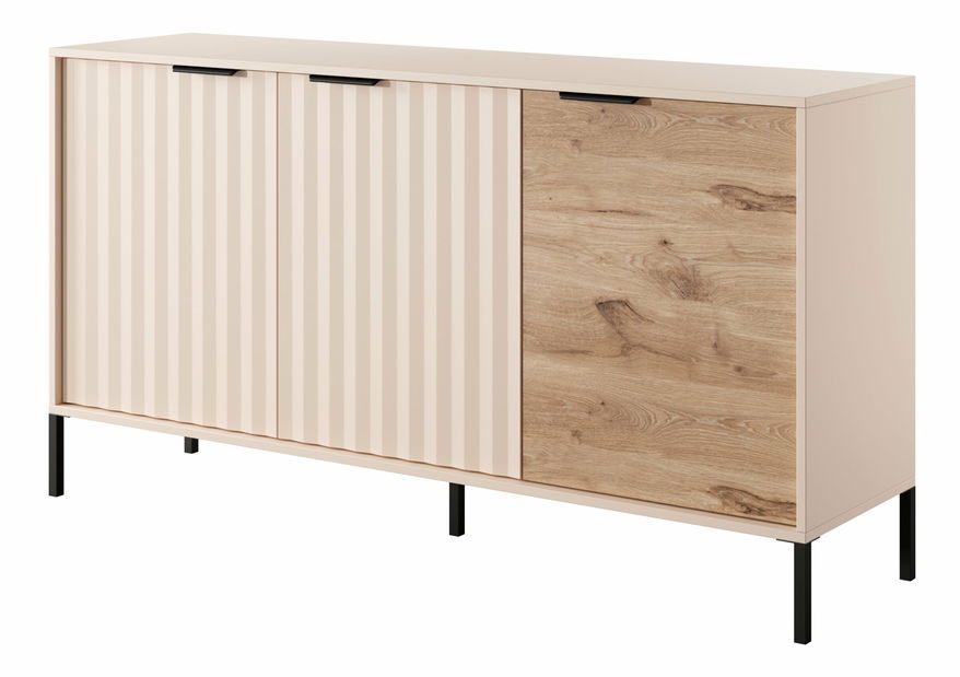 Skříňka Rastafa 3D (dub vikingský + béžová)