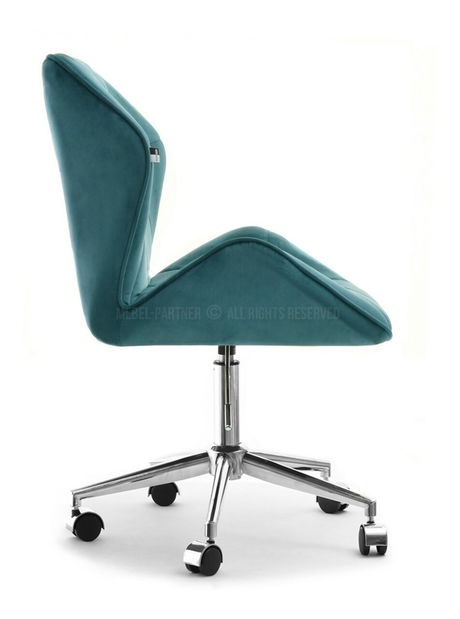 Křeslo Velma M (tyrkysová + chromová)