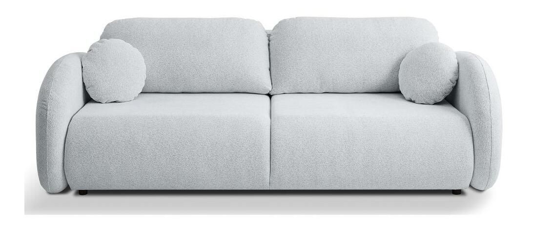 Pohovka trojsedačka Ovalia (světle šedá + černá)