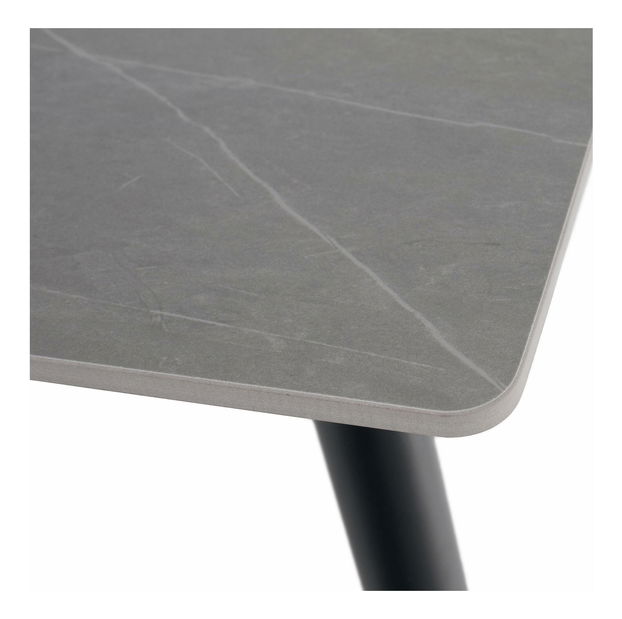 Jídelní stůl Fresia 1 (šedý mramor + černá) (pro 4 osoby)