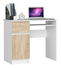 PC stolek Bhaskar (bílá + dub sonoma) (L)