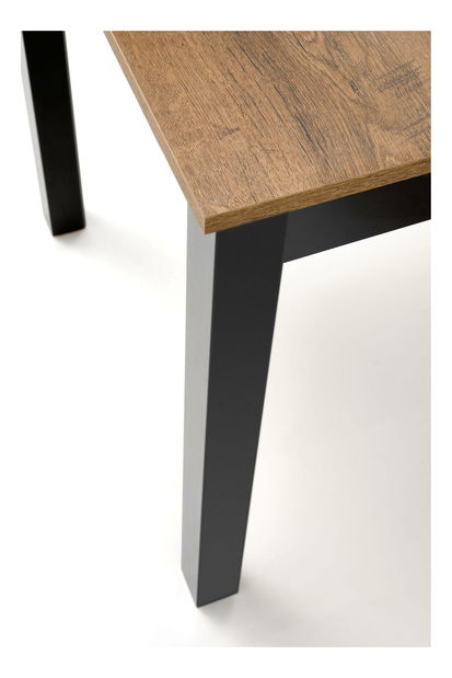 Rozkládací jídelní stůl Tentempies (dub hnědý + černá) (pro 4-6 osob)