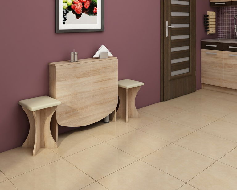 Rozkládací jídelní stůl Elston 6 (olše) (pro 2 osoby)