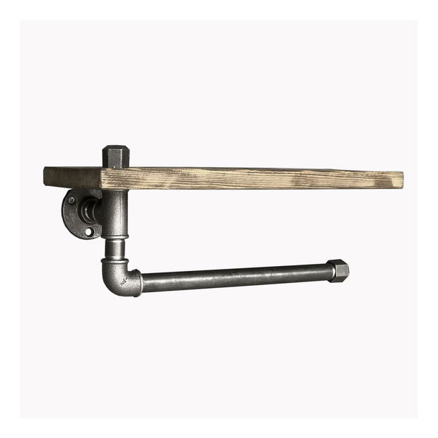 Nástěnný věšák Nenanu 18 (ořech + černá)