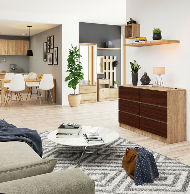 Komoda Kapil (dub sonoma + wenge)