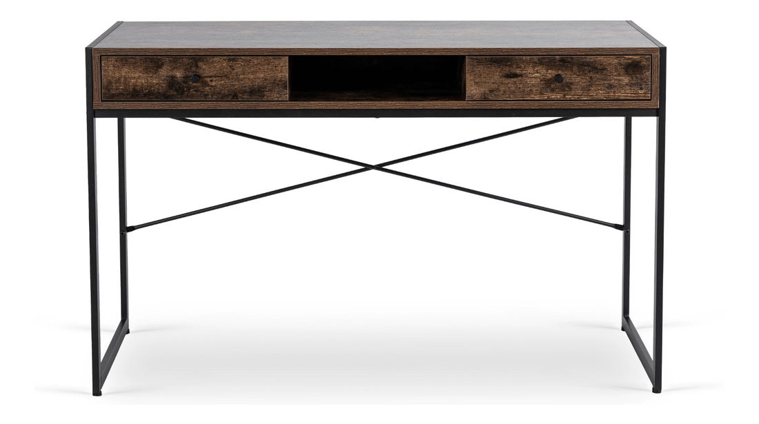 Psací stolek Supuso (hnědá + černá)