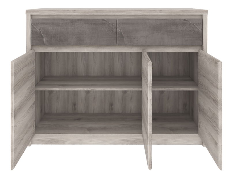 Komoda Jolene 3D2S (kaštan nairobi + onyxová)