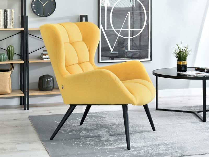 Křeslo Kikino (žlutá + černá)