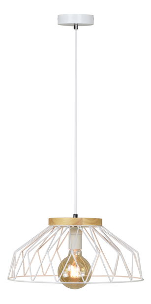 Visící lampa Tarok (bílá + přírodní)