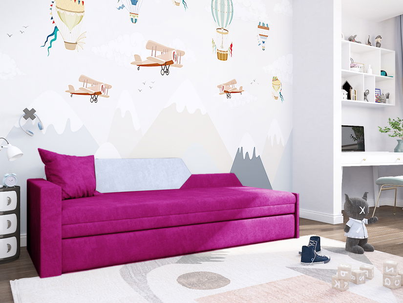 Lenoška Weranna (cyklamenová + bílá) (L)