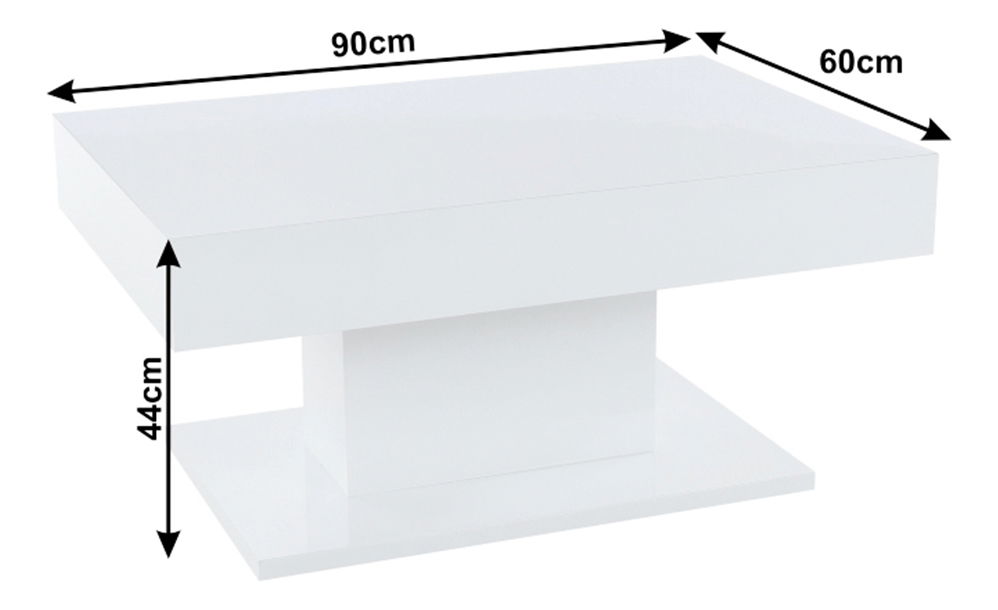 Konferenční stolek s úložním prostorem Dicario
