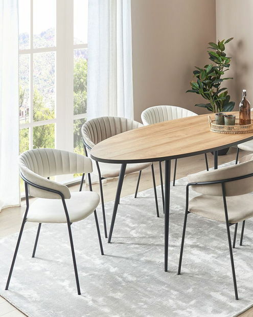 Set 2 ks jídelních židlí Maryna (krémová)