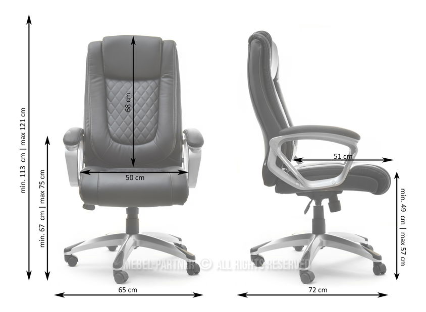 Křeslo Gabby (černá + šedá)