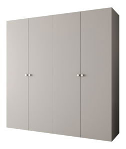 Šatní skříň 200 cm Parna 1 (kašmír + stříbrná)