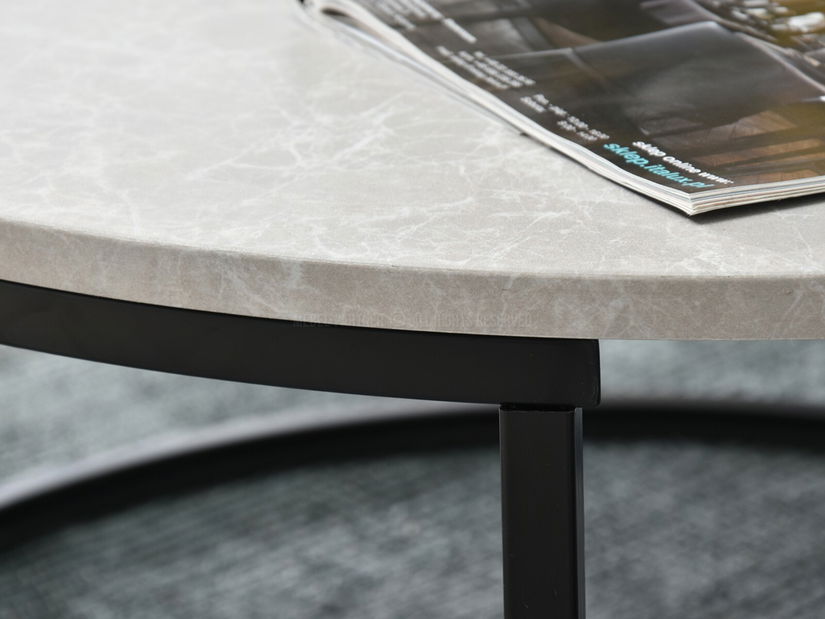 Konferenční stolek Kolja Zest Xl (šedá + černá)