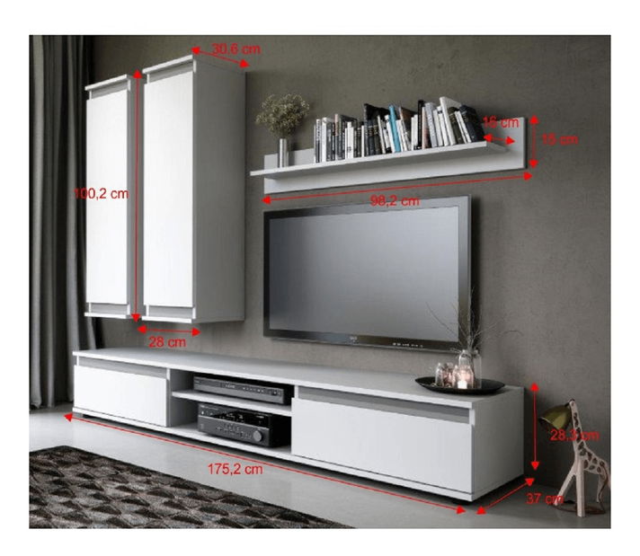 Obývací stěna Regia (bílá)