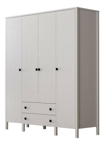 Šatní skříň Franc 74 (bílé dřevo)