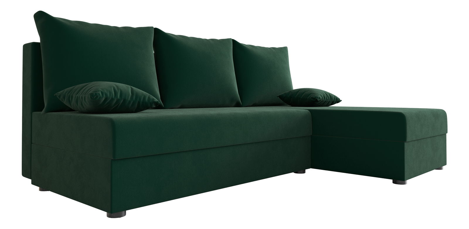Rohová sedací souprava Harmony L (tmavě zelená) (P)