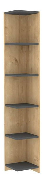 Regál Sevave (dub safírový + antracit)