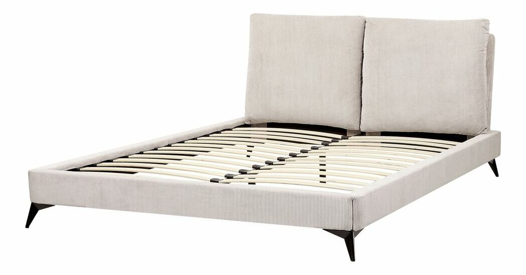 Manželská postel 160 cm Mellody (světlobéžová) (s roštem)