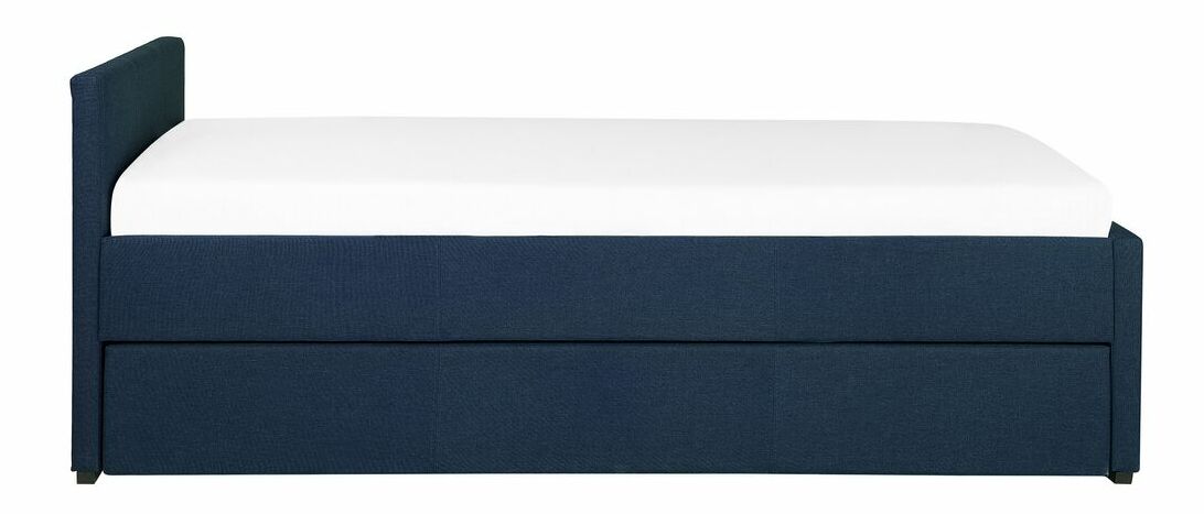 Rozkládací postel 90 cm MERMAID (s roštem) (modrá)