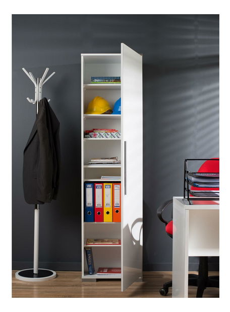 Policová skříň Aderyn (bílá)