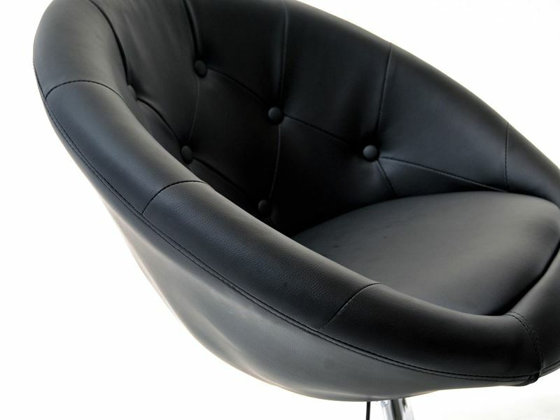 Křeslo Lush 4 (černá + chromová)