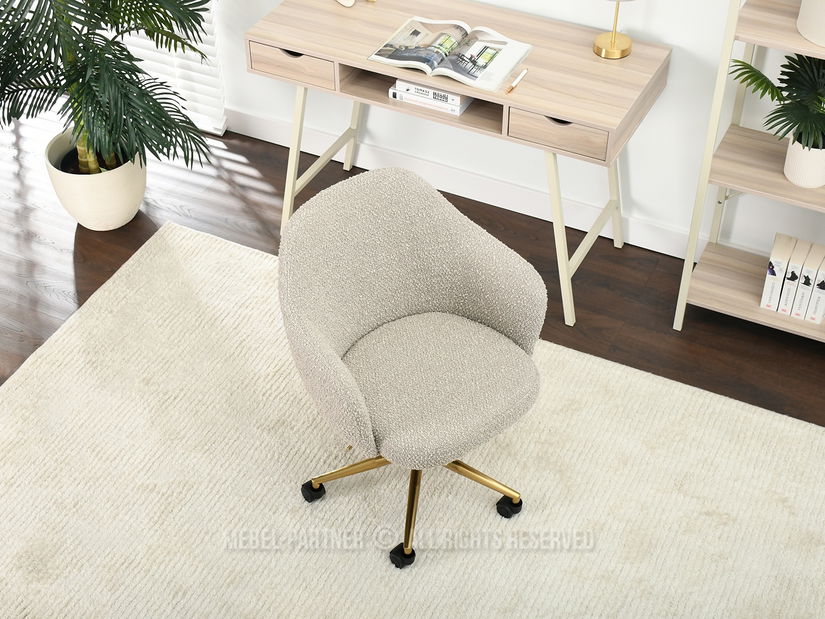 Křeslo Lolo (béžová + zlatá)