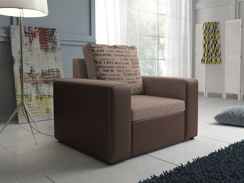 Křeslo Lavenda (světle hnědá + hnědá)