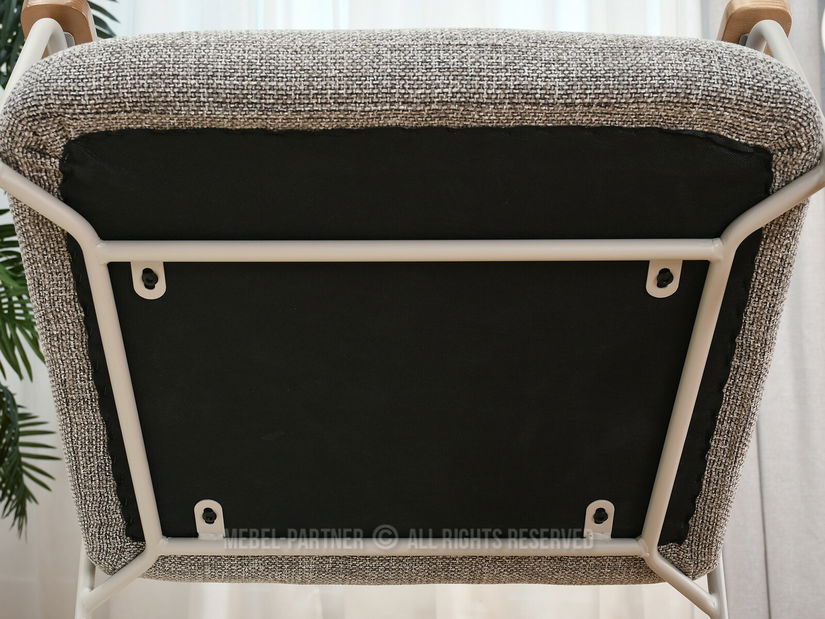 Křeslo Elba (sivobéžová + dub)