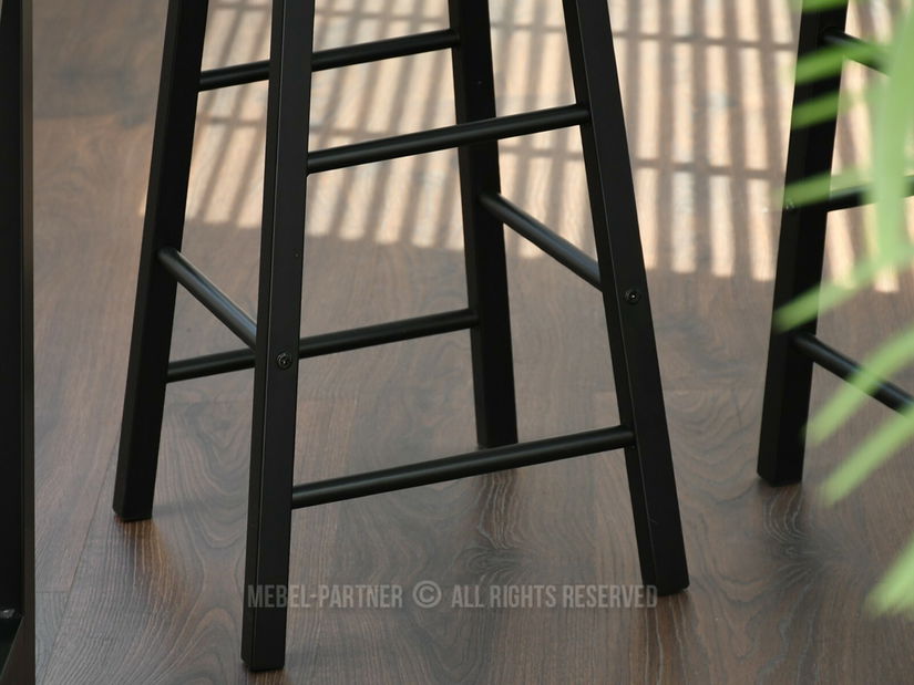 Jídelní set Remma (beton + černá) (pre 2 osoby)