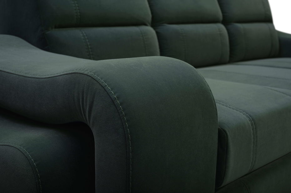 Pohovka Wendell (zelená) (s taburetkami)